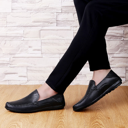 Men’s Genuine Leather Loafers – Casual Luxury Slip-On, Breathable Comfort