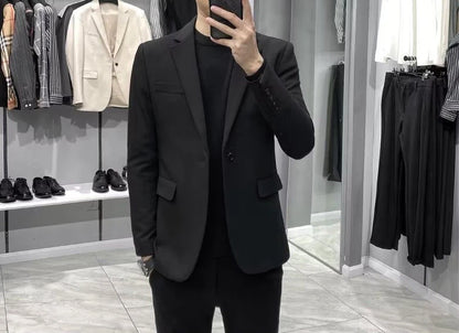 Men’s Business Blazer – Classic Black Suit Jacket in Regular & Plus Sizes
