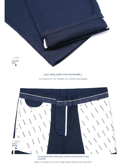 Cool & Comfortable Men’s Summer Trousers – Smart Bamboo Fiber Blend for Work or Casual