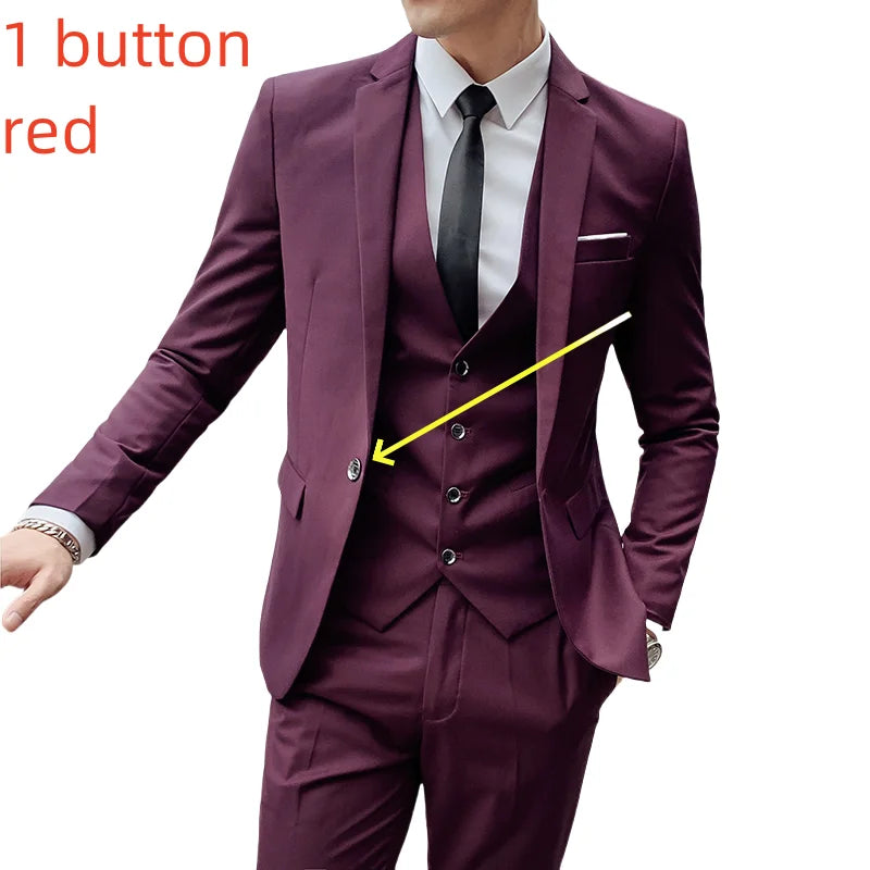 Classic 3-Piece Suit – Timeless Gentleman’s Style for Business, Weddings & Special Occasions