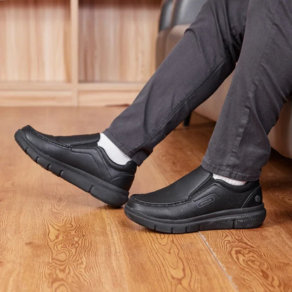 Everyday Comfort Slip-Ons – Wide Leather Shoes Designed for Support & Ease