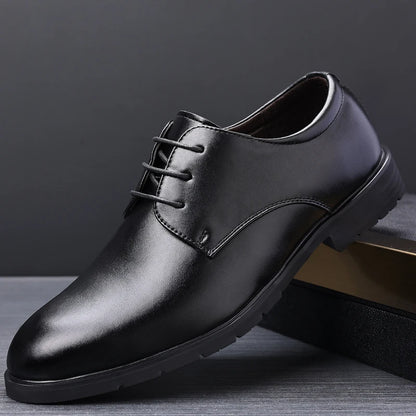 Men’s Formal Leather Dress Shoes – Italian Luxury Lace-Up with Breathable Non-Slip Sole