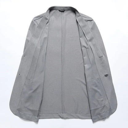 Men’s Ice Silk Summer Blazer – Lightweight Stretch Casual Suit Jacket in Plus Sizes up to 8XL