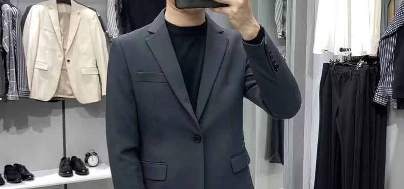 Men’s Business Blazer – Classic Black Suit Jacket in Regular & Plus Sizes