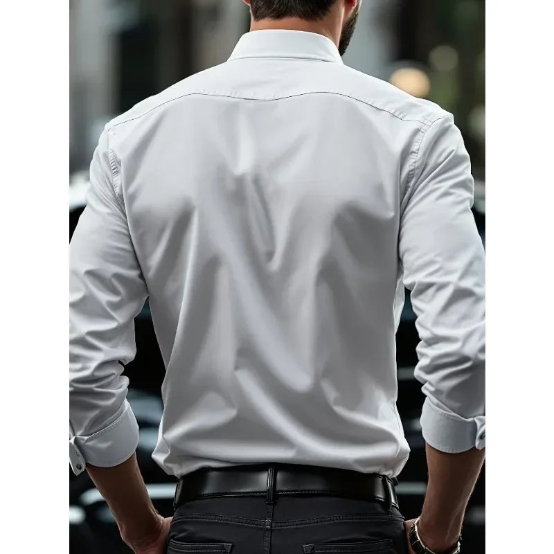 Timeless Men’s Smart Casual Shirt – Stretch Comfort for Work or Everyday Style