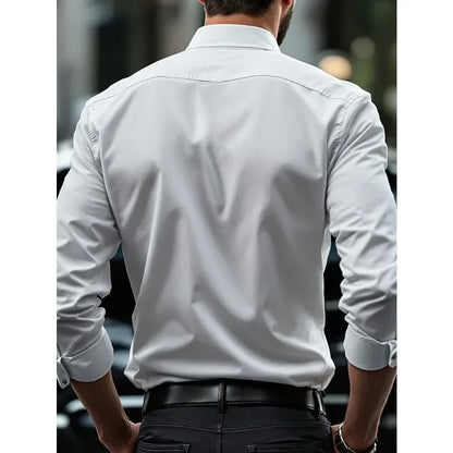 Timeless Men’s Smart Casual Shirt – Stretch Comfort for Work or Everyday Style