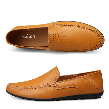 Men’s Genuine Leather Loafers – Casual Luxury Slip-On, Breathable Comfort
