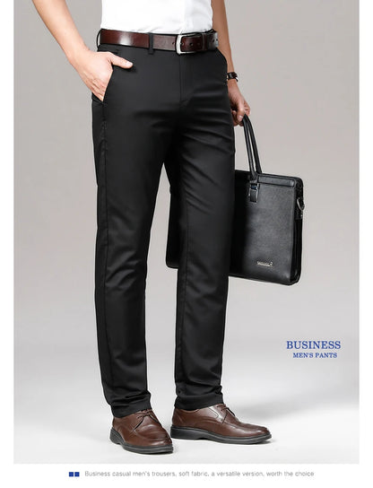 Cool & Comfortable Men’s Summer Trousers – Smart Bamboo Fiber Blend for Work or Casual