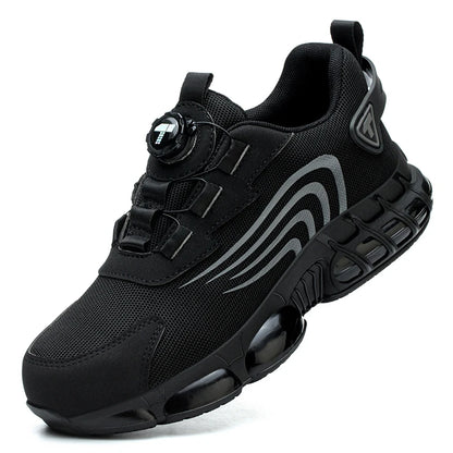 Modern Work Sneakers – Stylish Safety Shoes with Rotary Button Fit & Full Protection