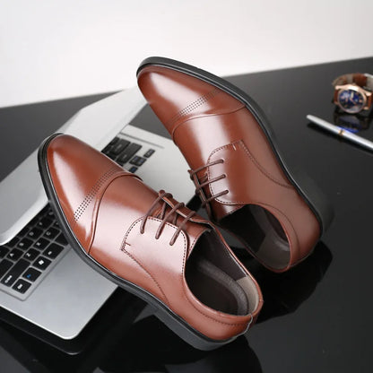 Men’s Formal Leather Shoes – Classic Business Dress Shoes in Large Sizes