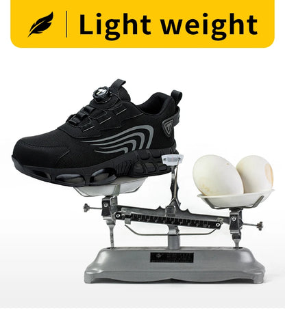Modern Work Sneakers – Stylish Safety Shoes with Rotary Button Fit & Full Protection
