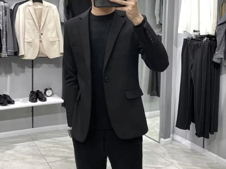 Men’s Business Blazer – Classic Black Suit Jacket in Regular & Plus Sizes