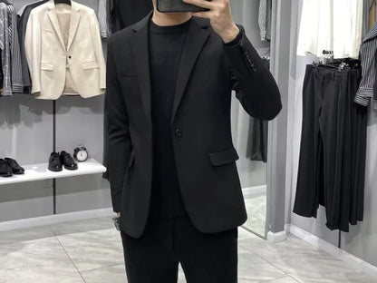 Men’s Business Blazer – Classic Black Suit Jacket in Regular & Plus Sizes