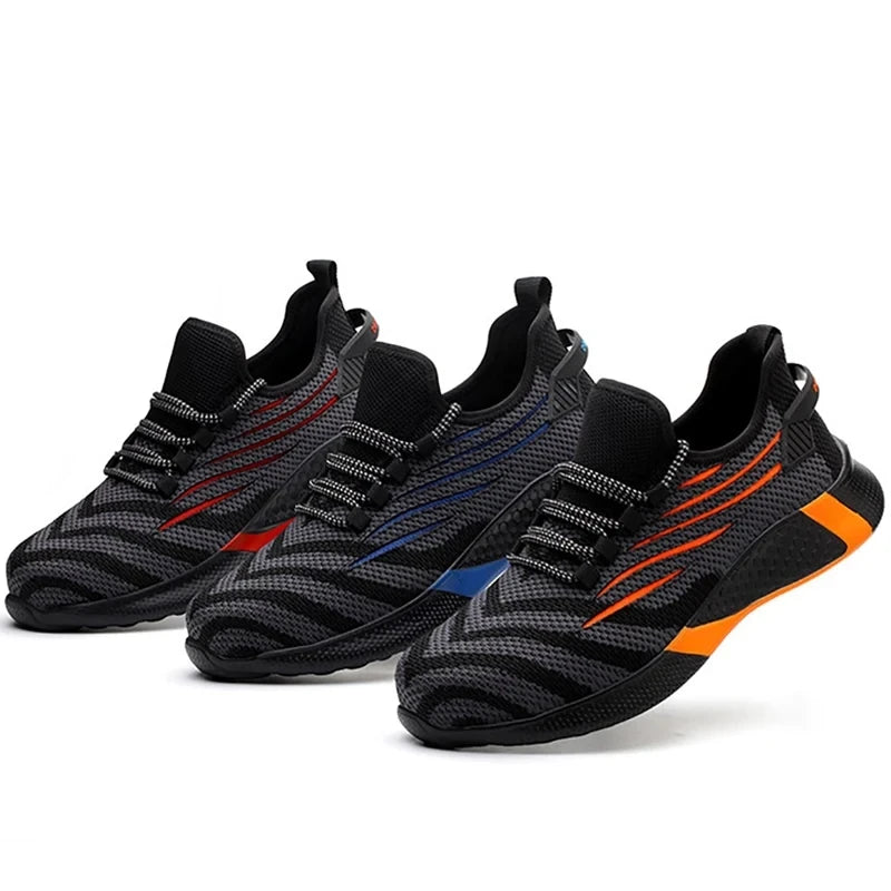 Men’s Safety Work Shoes – Anti-Puncture Indestructible Sneakers, Lightweight Protective Boots