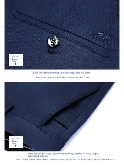 Cool & Comfortable Men’s Summer Trousers – Smart Bamboo Fiber Blend for Work or Casual