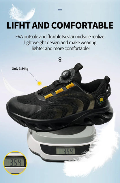 Men’s Waterproof Safety Boots – Indestructible Steel Toe Work Footwear with Anti-Smash & Stab Resistance