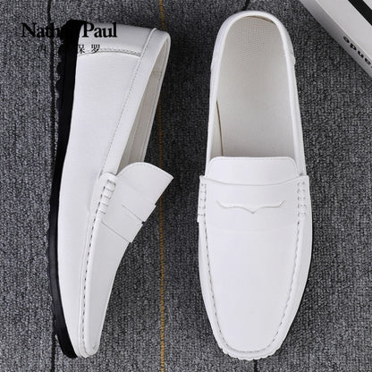 Men’s Shoes – New Casual Driving Style Loafers, Fashion Outdoor Slip-On Lazy Flats