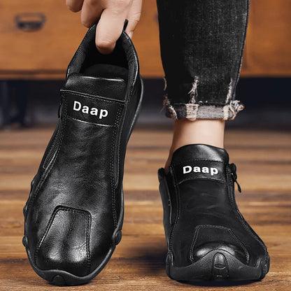Luxury Men's Casual Shoes Designer Leather Shoes Soft Soles Comfort Sneakers Outdoor Lightweight Flats Anti Slip Walking Shoes
