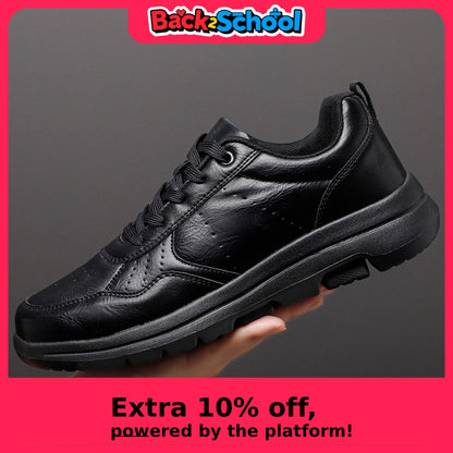 Men's Business Leather Shoes Soft Moccasin Shoes Comfortable Casual Shoes for Men Autumn Solid Black White Men Sneakers