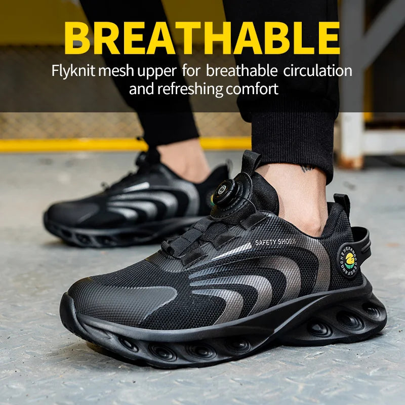 Men’s Waterproof Safety Boots – Indestructible Steel Toe Work Footwear with Anti-Smash & Stab Resistance