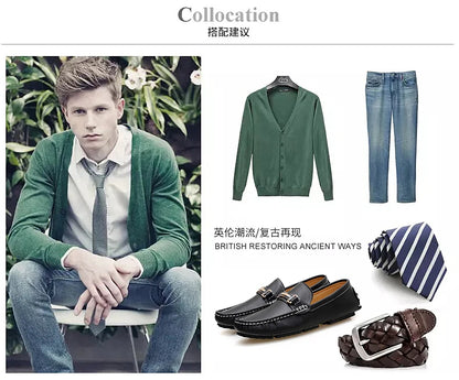 Handcrafted Leather Loafers – Effortless Comfort with Korean-Inspired Style