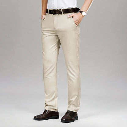Cool & Comfortable Men’s Summer Trousers – Smart Bamboo Fiber Blend for Work or Casual