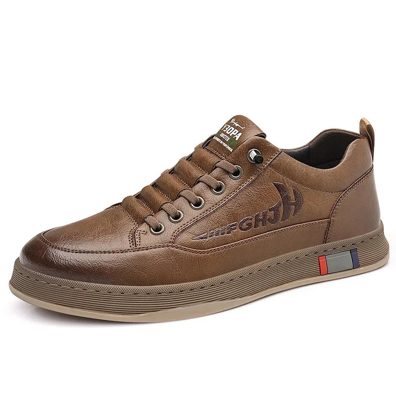 Trendy Men's Casual Shoes Simple Men's Retro Genuine Leather Shoes Elegant Formal  Commuter Work Shoes Free Delivery Loafers