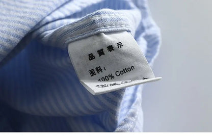 Classic Cotton Oxford Shirt – Effortless Stripes for Smart Summer Style