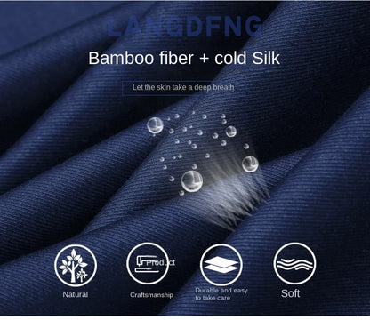 Cool & Comfortable Men’s Summer Trousers – Smart Bamboo Fiber Blend for Work or Casual