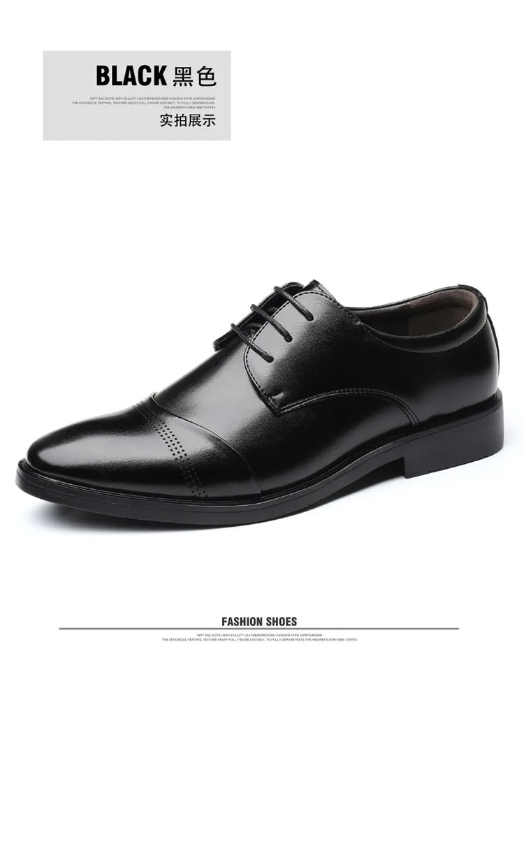 Men’s Formal Leather Shoes – Classic Business Dress Shoes in Large Sizes