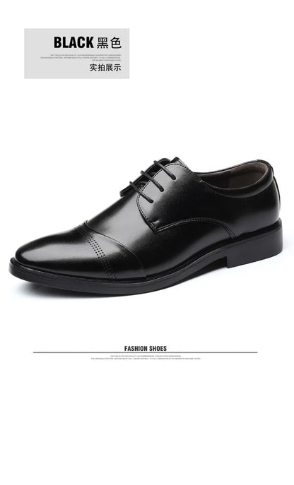 Men’s Formal Leather Shoes – Classic Business Dress Shoes in Large Sizes