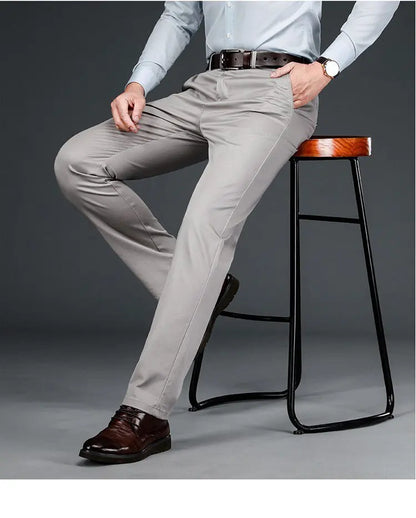 Lightweight Ice Silk Suit Pants – Cool Comfort with a Sharp Business Look