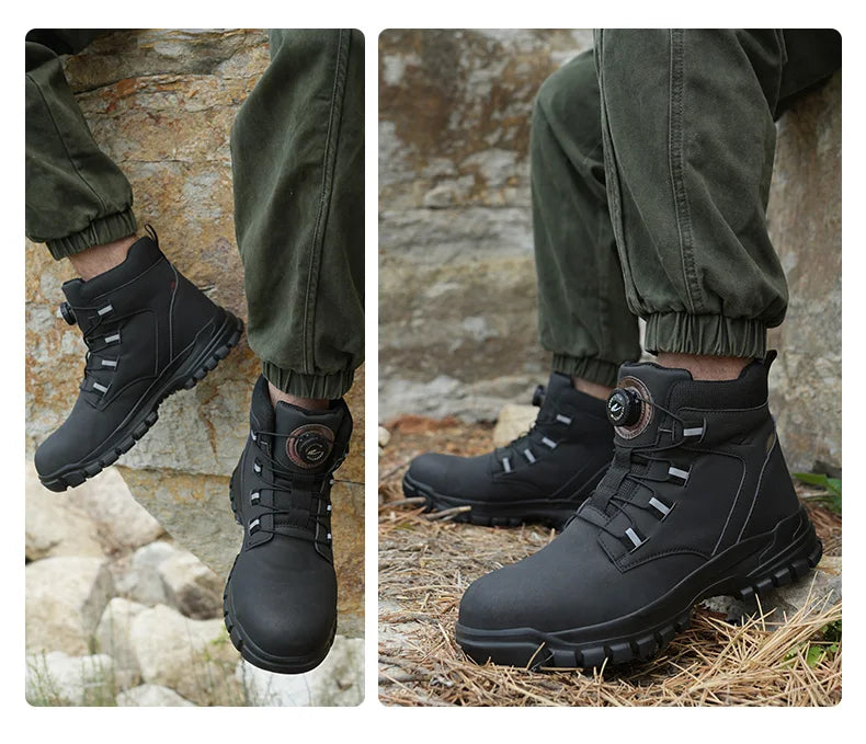 Rugged Safety Boots – Waterproof Steel Toe Protection for Work & Outdoor Riding