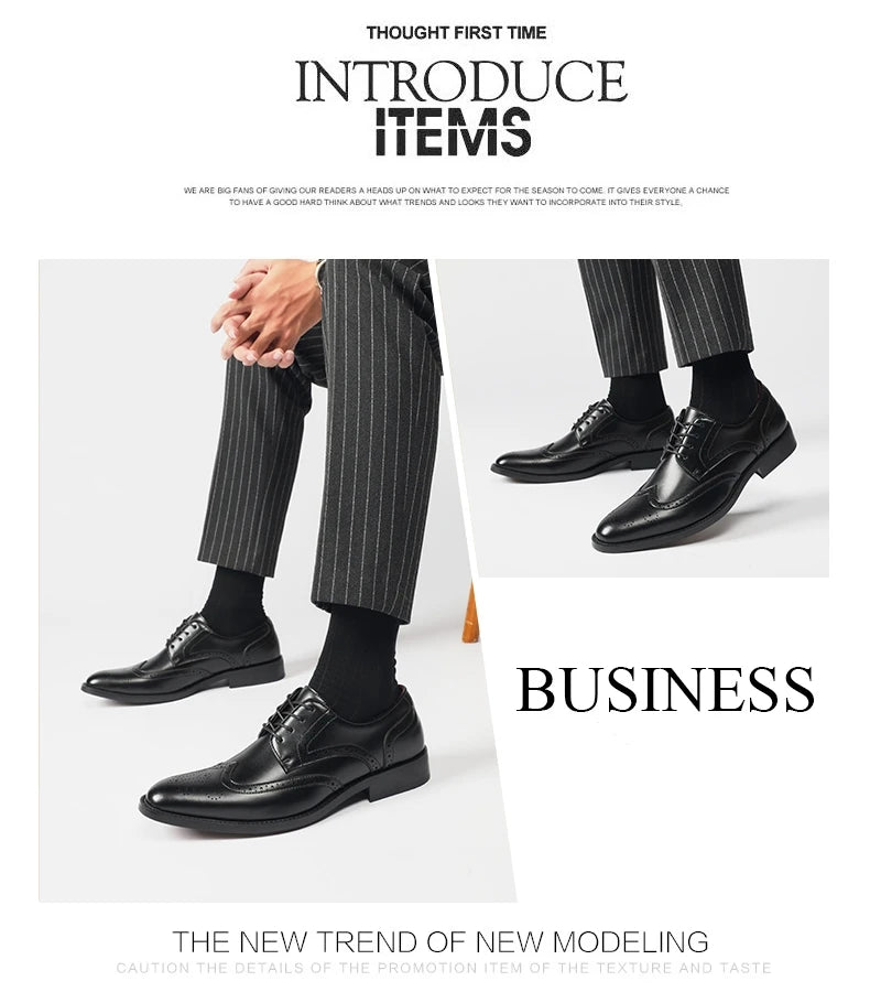 High Quality Height Increase Oxford Dress Shoes Men Genuine Cow Leather Suit Shoes Lift Brogues Wedding Formal Elevator Shoes