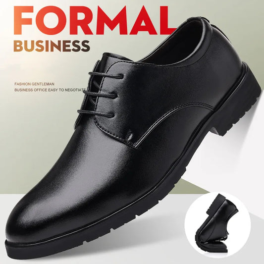 Men’s Formal Leather Dress Shoes – Italian Luxury Lace-Up with Breathable Non-Slip Sole