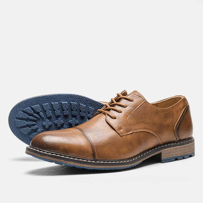 Retro Men's Derby Shoes 2024 New Men Casual shoes Fashion Men Leather Shoes #AL6604
