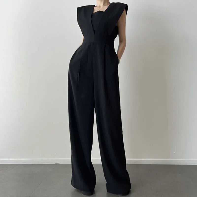 Chic Retro Jumpsuit – Flattering High Waist & Wide Leg Style for Effortless Summer Elegance