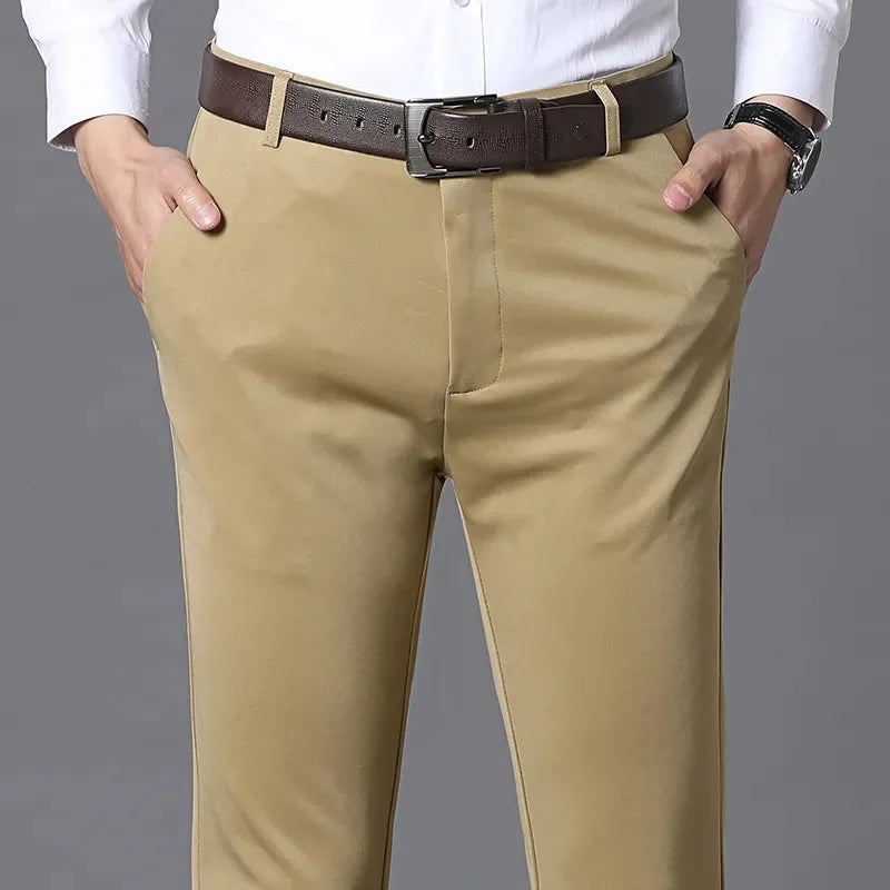 Lightweight Ice Silk Suit Pants – Cool Comfort with a Sharp Business Look