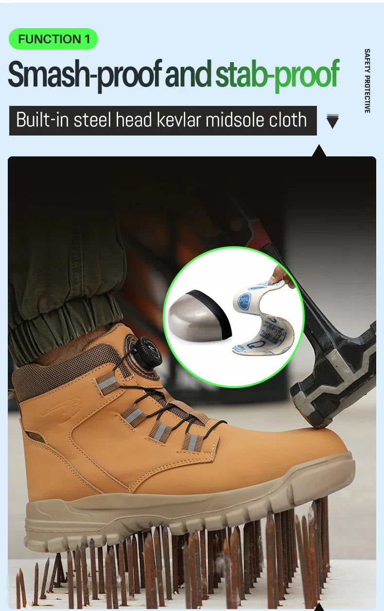 Rugged Safety Boots – Waterproof Steel Toe Protection for Work & Outdoor Riding