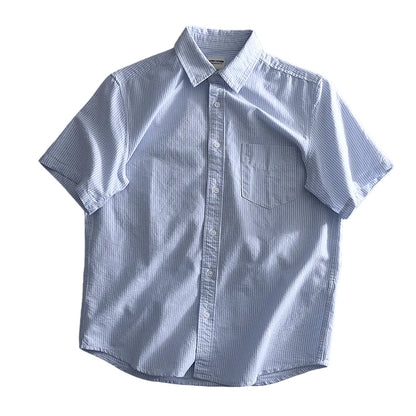 Classic Cotton Oxford Shirt – Effortless Stripes for Smart Summer Style