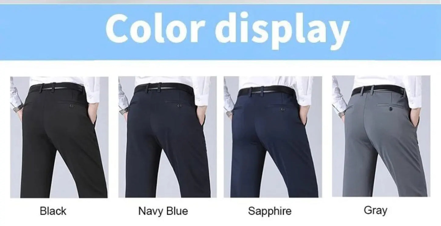 Lightweight Ice Silk Suit Pants – Cool Comfort with a Sharp Business Look