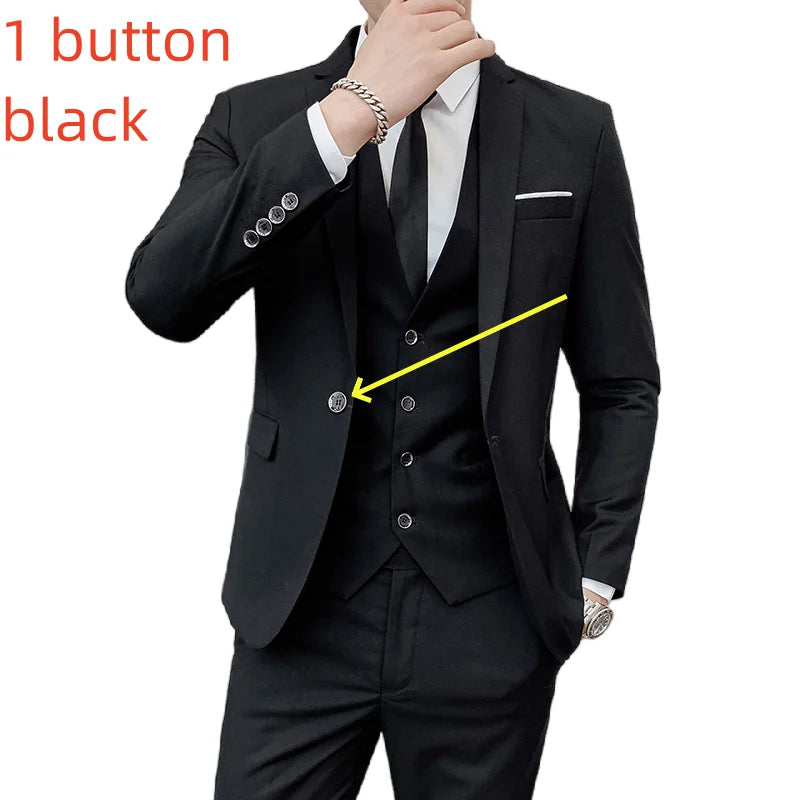 Classic 3-Piece Suit – Timeless Gentleman’s Style for Business, Weddings & Special Occasions
