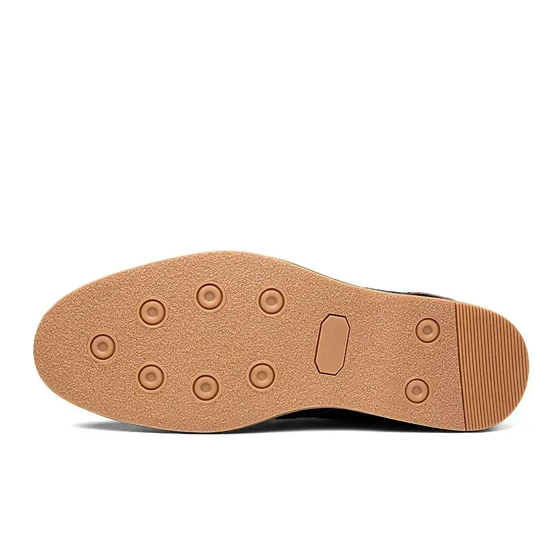 Men’s Oxford Shoes – Genuine Leather Brogue Lace-Up Dress Footwear, Italian Luxury Brand Moccasins & Loafers, Plus Size 38–48