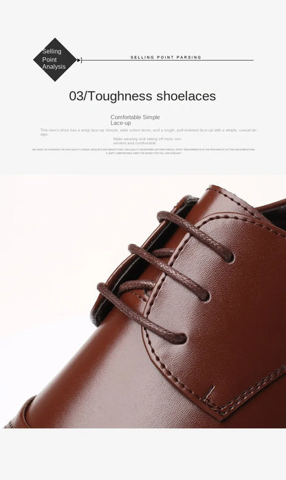 Men’s Formal Leather Shoes – Classic Business Dress Shoes in Large Sizes