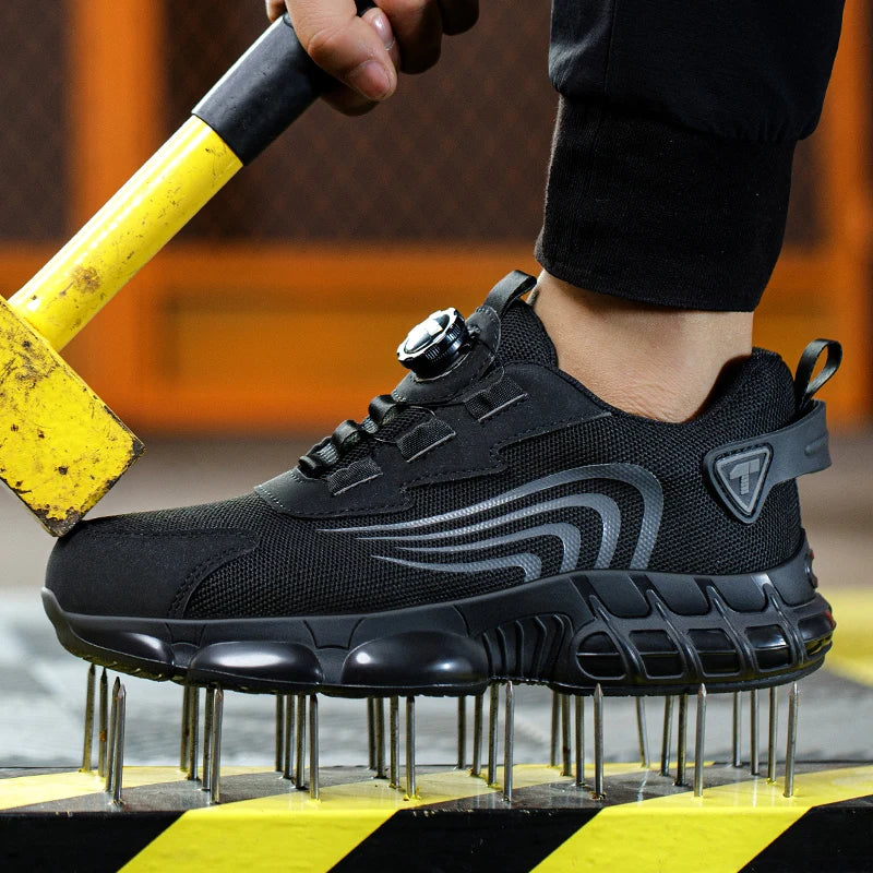 Modern Work Sneakers – Stylish Safety Shoes with Rotary Button Fit & Full Protection