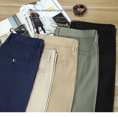 Cool & Comfortable Men’s Summer Trousers – Smart Bamboo Fiber Blend for Work or Casual