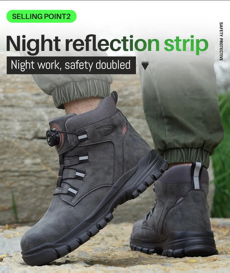Rugged Safety Boots – Waterproof Steel Toe Protection for Work & Outdoor Riding