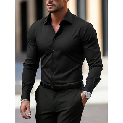 Timeless Men’s Smart Casual Shirt – Stretch Comfort for Work or Everyday Style